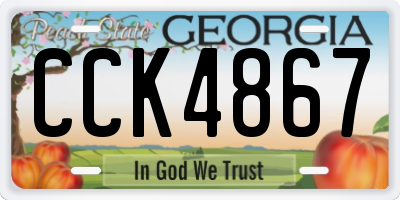 GA license plate CCK4867