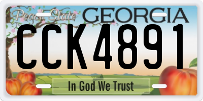 GA license plate CCK4891