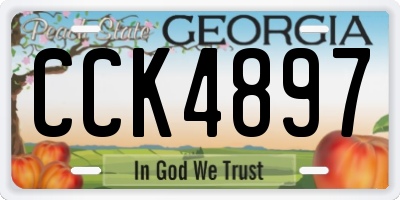 GA license plate CCK4897