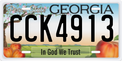 GA license plate CCK4913