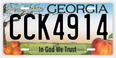 GA license plate CCK4914