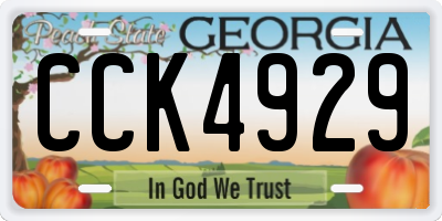 GA license plate CCK4929