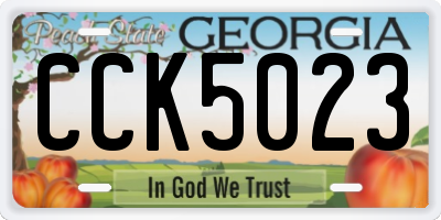 GA license plate CCK5023