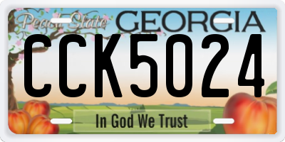 GA license plate CCK5024