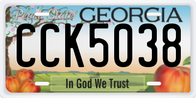 GA license plate CCK5038