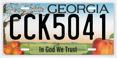 GA license plate CCK5041