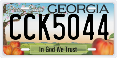 GA license plate CCK5044