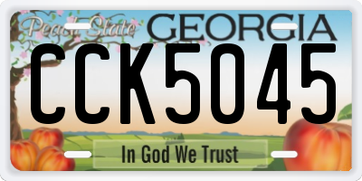 GA license plate CCK5045