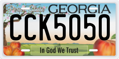 GA license plate CCK5050