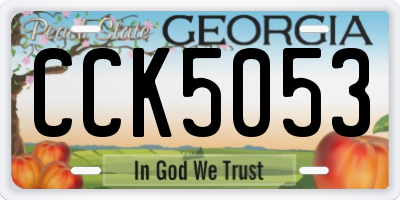 GA license plate CCK5053