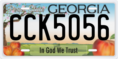 GA license plate CCK5056