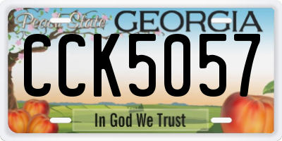 GA license plate CCK5057