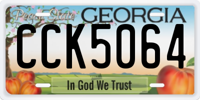 GA license plate CCK5064