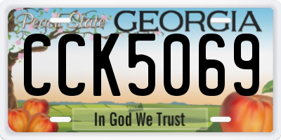 GA license plate CCK5069