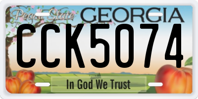 GA license plate CCK5074