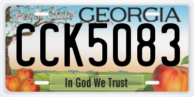 GA license plate CCK5083