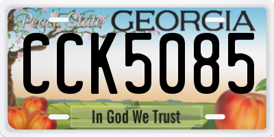 GA license plate CCK5085