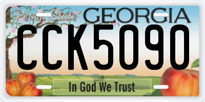 GA license plate CCK5090