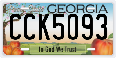GA license plate CCK5093