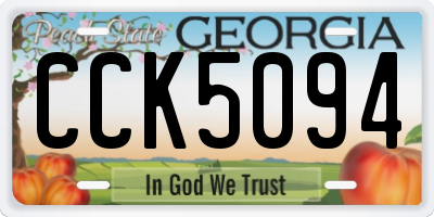GA license plate CCK5094