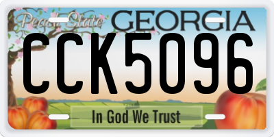 GA license plate CCK5096