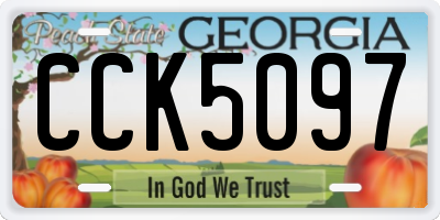 GA license plate CCK5097