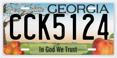 GA license plate CCK5124
