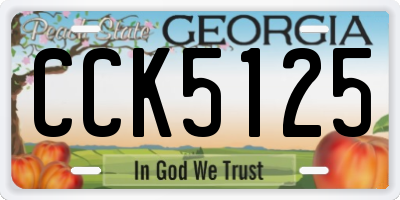 GA license plate CCK5125