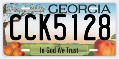 GA license plate CCK5128