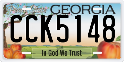 GA license plate CCK5148