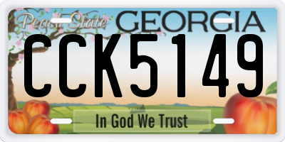 GA license plate CCK5149
