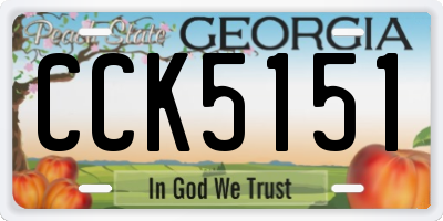GA license plate CCK5151