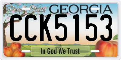 GA license plate CCK5153