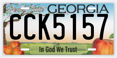 GA license plate CCK5157