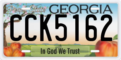 GA license plate CCK5162