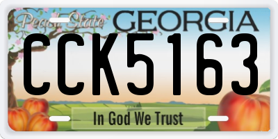 GA license plate CCK5163
