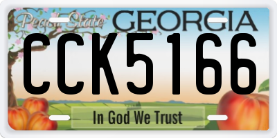 GA license plate CCK5166