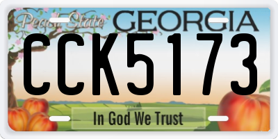 GA license plate CCK5173