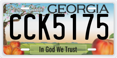 GA license plate CCK5175