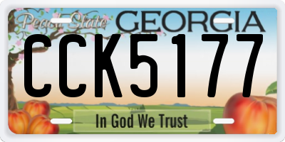 GA license plate CCK5177