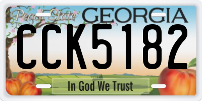 GA license plate CCK5182