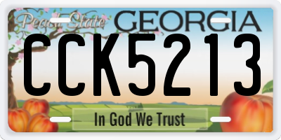 GA license plate CCK5213
