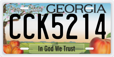 GA license plate CCK5214