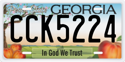GA license plate CCK5224