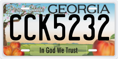 GA license plate CCK5232