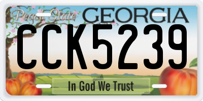 GA license plate CCK5239