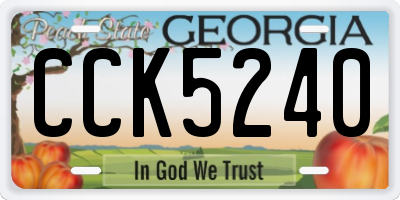 GA license plate CCK5240