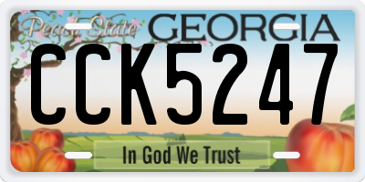GA license plate CCK5247