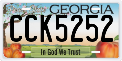 GA license plate CCK5252
