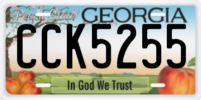 GA license plate CCK5255